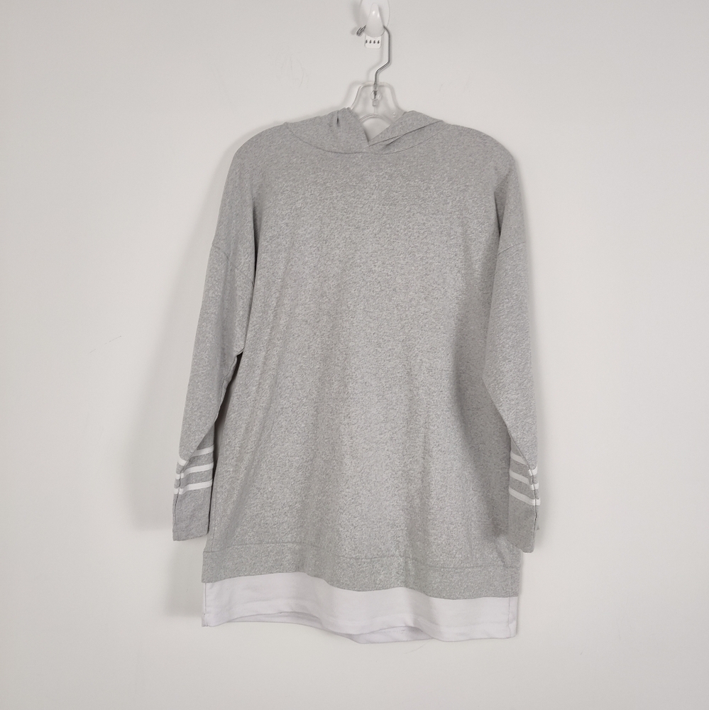 Tavin Gray Hooded Tunic Size US 10 - Long Sleeve, Layered Hem Gorpcore Modest